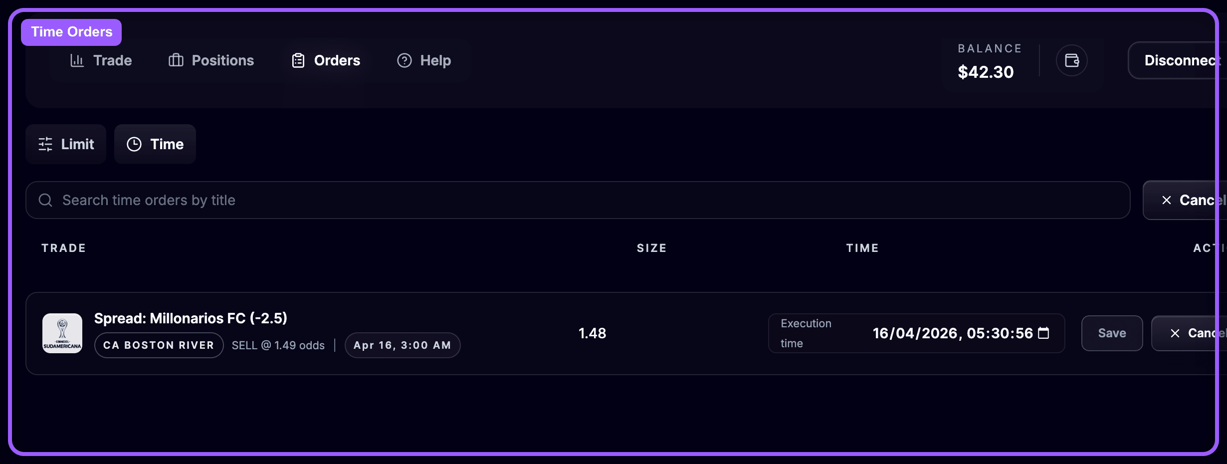 Time orders highlight